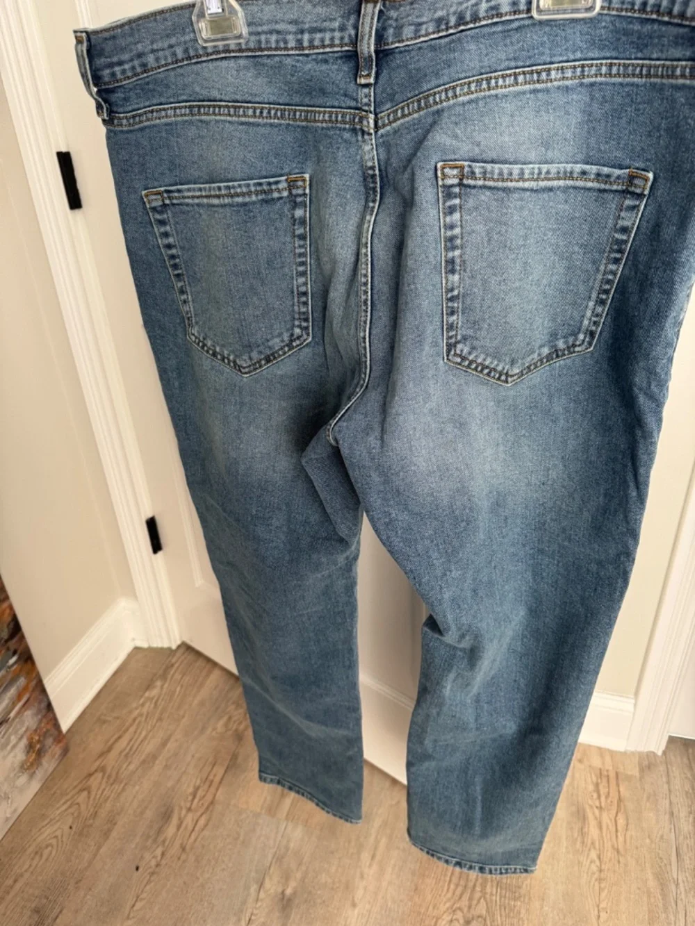 Lot of 3 Amazon Essentials Men's Athletic Fit Jeans 38x32 Dark Light Wash